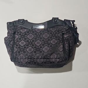 Petunia Pickle Bottom Diper Bag EuC.  Black Gray.